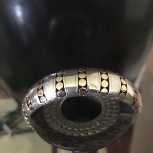 John Hardy Dot Deco flex cuff I. Sterling & 18k
